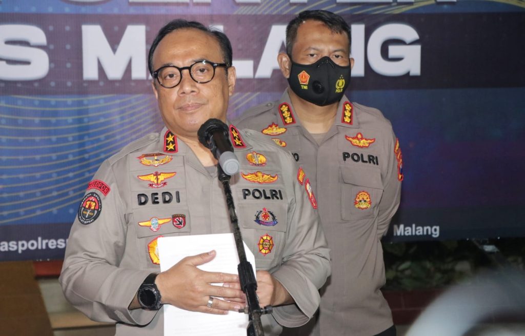 Polri  Menindak Tegas Pelaku Anarkis Penyebab Kerusuhan  Stadion Kanjuruhan