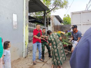 Koramil 03 Wajo Jajaran Kodim Makassar Menggelar Kegiatan Karya Bakti