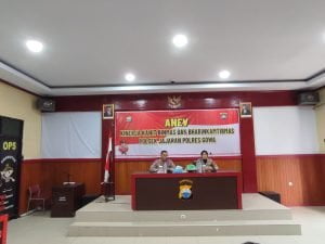 Wakapolres Gowa Pimpin Anev Kinerja Kanit Binmas dan Bhabinkamtibmas Polsek Jajaran