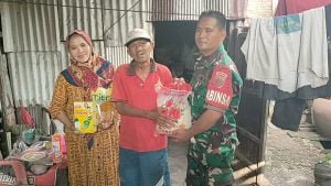 Kodim 1408/ Makassar Kegiatan Bansos Koramil 01 Masuk Dapur Warga