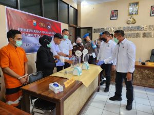 Pemusnahan Barang Bukti Narkotika Jenis Shabu Oleh Ditresnarkoba Polda Sulsel
