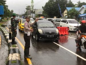 Petugas PAM Ops Lilin Lakukan Giat, Pengaturan Cegah Kemacetan