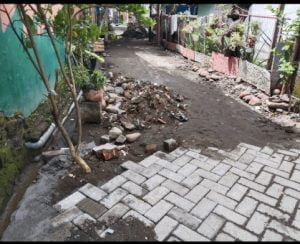 Proyek Paving Blok di Kelurahan Pa’batang kota Makassar Terkesan Terbengkalai