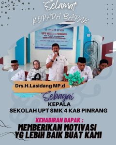 Drs,H,Lasidang,M,Pd Resmi menjabat Kepala Sekolah SMKN 4 Pinrang | NEWS TV
