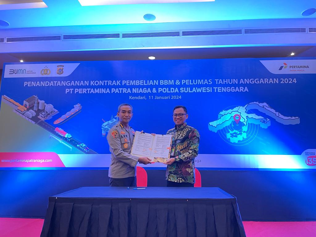 *Polda Sultra dan Pertamina Patra Niaga Sulawesi Resmi Teken Kontrak BBM dan Pelumas 2024 Senilai Rp37 Miliar untuk Dukung Kegiatan Operasional Polri* | NEWS TV Indonesia