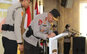 *Mutasi Lima Pejabat Utama Polda Sultra, Kapolda Pimpin Sertijab di Aula Dachara*