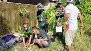 Koramil 1408-05/Mariso Jajaran Kodim 1408/Mks Gelar Kegiatan Karya Bhakti Penanaman Pohon