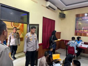 Seleksi Penerimaan Anggota Polri T.A 2024, Kapolres Gowa Melakukan Pemantauan di Aula Endra Dharmalaksana