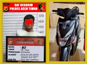 Polres Aceh Timur Berhasil Mengamankan Pelaku Pencurian Kendaraan Bermotor