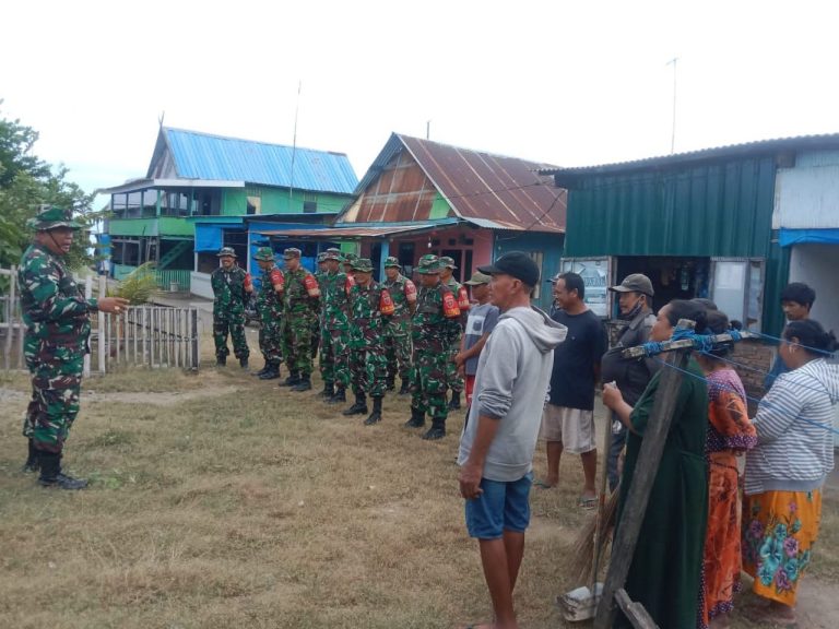 Koramil 1426-04/Galesong, Bersama Masyarakat Gotong Royong Pembersihan Saluran Air