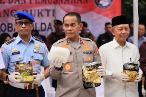 Polda Sulsel Musnahkan Puluhan Kilo Barang Haram, Pengungkapan 4 Bulan Terakhir