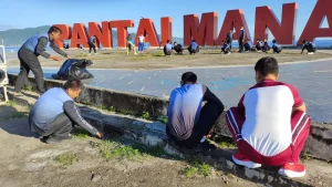 Polda Sulbar Bersih-bersih dari Anjungan Manakarra Hingga Kantor Gubernur