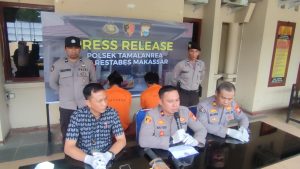 Polsek Tamalanrea Gelar Press Release Pengungkapan Pelaku Kasus Curas Jalan Ir Sutami Parangloe