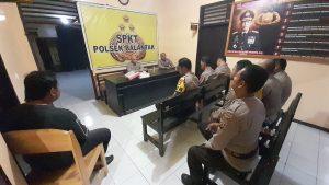 Hari Pertama Bertugas, Kapolsek Balantak Beri Arahan ke Anggota