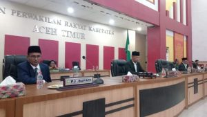 Pj. Bupati Aceh Timur Hadiri Penyampaian Rekomendasi DPRK Terhadap LKPJ Bupati Tahun 2023