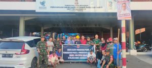 Sinergitas Dengan Tripika Ujung Pandang, Danramil 07.Up Pimpin Kerja Bakti Pembersihan Pasar sawa Bersama Warga