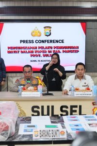 POLDA SULSEL GELAR KONFERENSI PERS PENGUNGKAPAN MAYAT DALAM KOPER DI PANGKEP