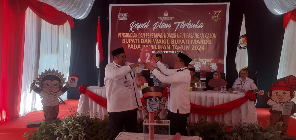 Pilkada Maros 2024: Chaidir Syam dan Muetazim Mansyur Mendapatkan Nomor Urut 2 | NEWS TV Indonesia