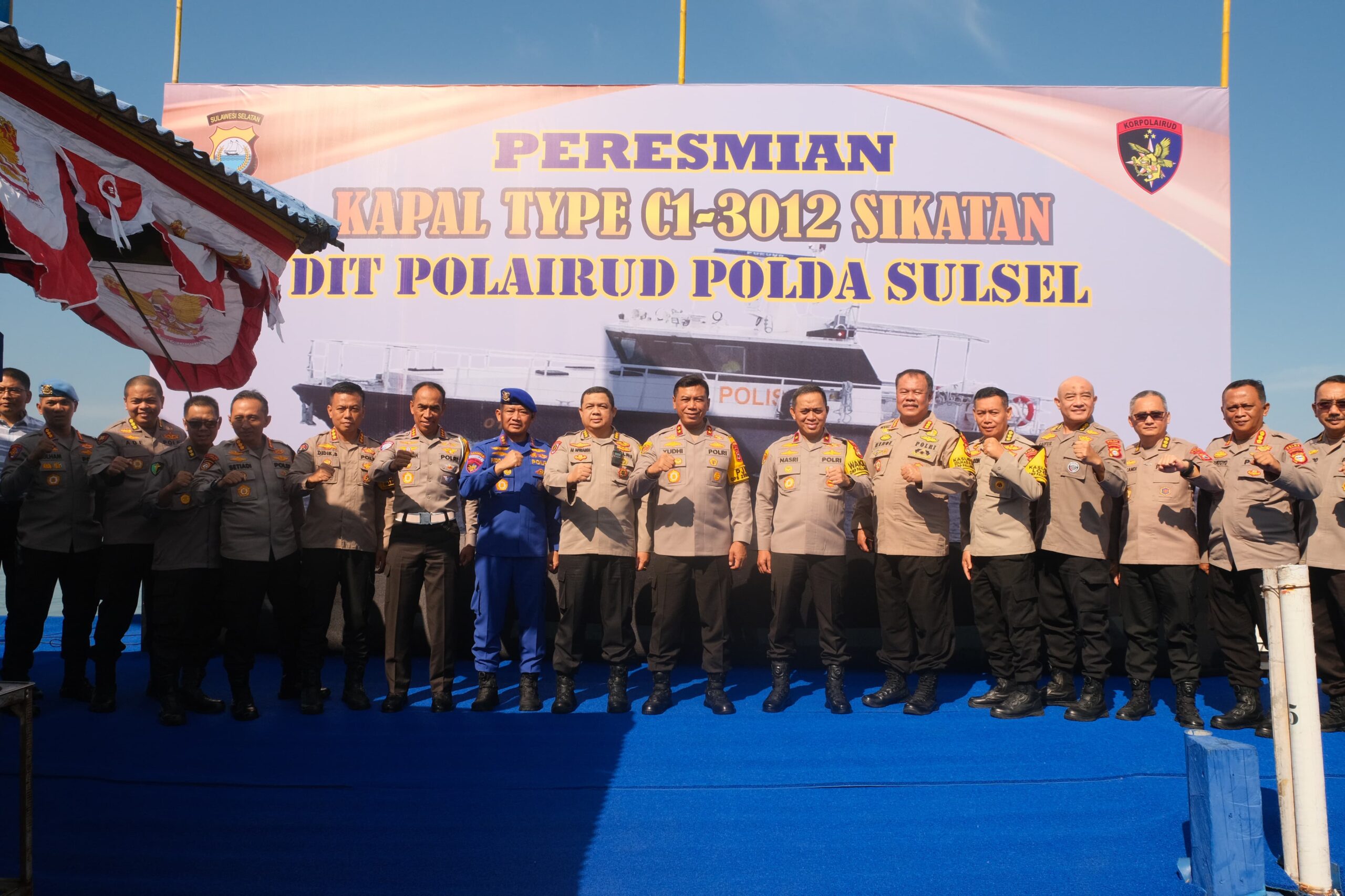 *Kapolda Sulsel Resmikan Kapal Patroli C1-3012 Sikatan di Dermaga Ditpolairud Polda Sulsel* | NEWS TV Indonesia
