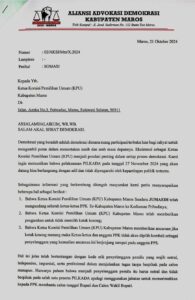 Skandal Netralitas Pemilu: Ketua KPU Maros Diduga Arahkan PPK untuk Tolak Kotak Kosong, Aliansi Advokasi Maros Luncurkan Somasi | NEWS TV Indonesia Skandal Netralitas Pemilu: Ketua KPU Maros Diduga Arahkan PPK untuk Tolak Kotak Kosong, Aliansi Advokasi Maros Luncurkan Somasi | NEWS TV Indonesia