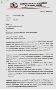 Pelanggaran Serius! Pegawai PT. KAI Sulsel Diduga Ikut Kampanye Pilkada, AKSI Maros Ultimatum dengan Somasi | NEWS TV Indonesia Pelanggaran Serius! Pegawai PT. KAI Sulsel Diduga Ikut Kampanye Pilkada, AKSI Maros Ultimatum dengan Somasi | NEWS TV Indonesia