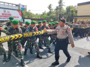 Jelang Pilkada Takalar, TNI-Polri Gelar Latihan Dalmas Bersama