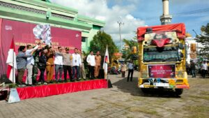 Hadiri Pelepasan Logistik Pilkada, Dandim 1426 Takalar Komitmen Jaga Netralitas TNI