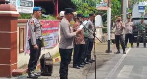 Kapolsek Mariso KOMPOL ,I WAYAN SUNDA.SH Pimpin Langsung Apel Kesiapan Pengamanan Pilkada 2024