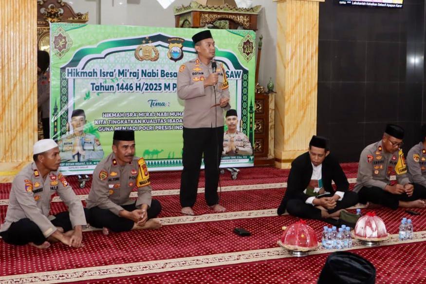 Polres Takalar Gelar Peringatan Isra Mi’raj, Tingkatkan Kualitas Ibadah dan Kinerja Personel | NEWS TV Indonesia
