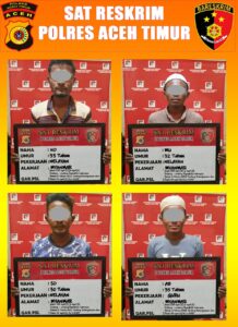 Polres Aceh Timur Kembali Tetapkan 4 WNA Sebagai Tersangka TPPM