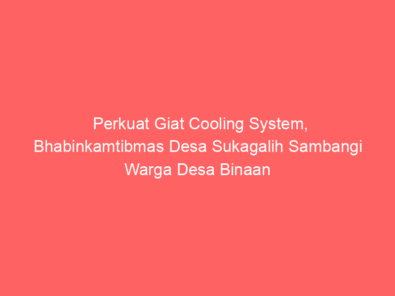 Perkuat Giat Cooling System, Bhabinkamtibmas Desa Sukagalih Sambangi Warga Desa Binaan | NEWS TV Indonesia