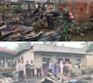 Polres Investigasi Penyebab Kebakaran 3 Rumah Kayu di Padangsidimpuan