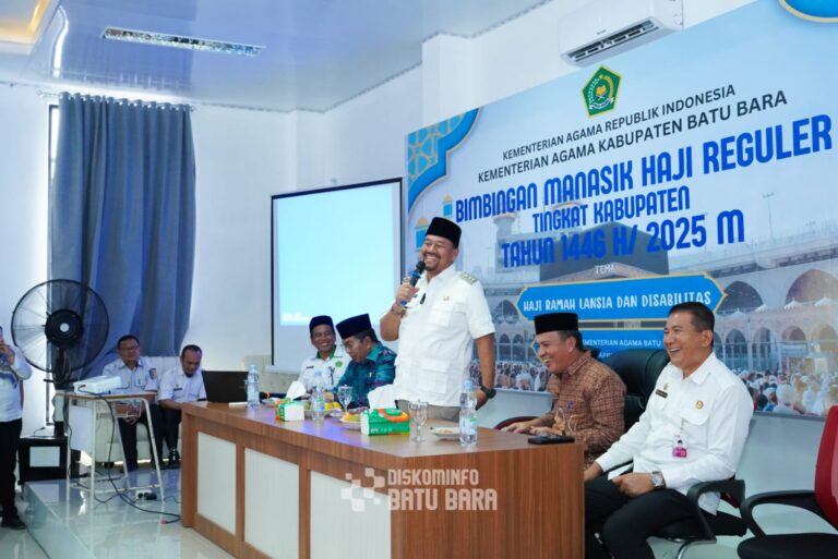 Bupati Batu Bara Hadiri Acara Manasik Haji Jamaah Reguler 2025