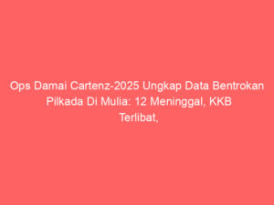 Ops Damai Cartenz-2025 Ungkap Data Bentrokan Pilkada Di Mulia: 12 Meninggal, KKB Terlibat,