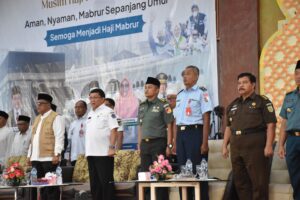 KABINTALJARAHDAM XIII/MERDEKA HADIRI ACARA PELEPASAN CALON JEMAAH HAJI PROVINSI SULAWESI UTARA