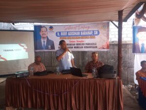 Roby Agusman Harahap Gelar Sosialisasi Ideologi Pancasila dan Wawasan Kebangsaan di Kelurahan Hutaimbaru