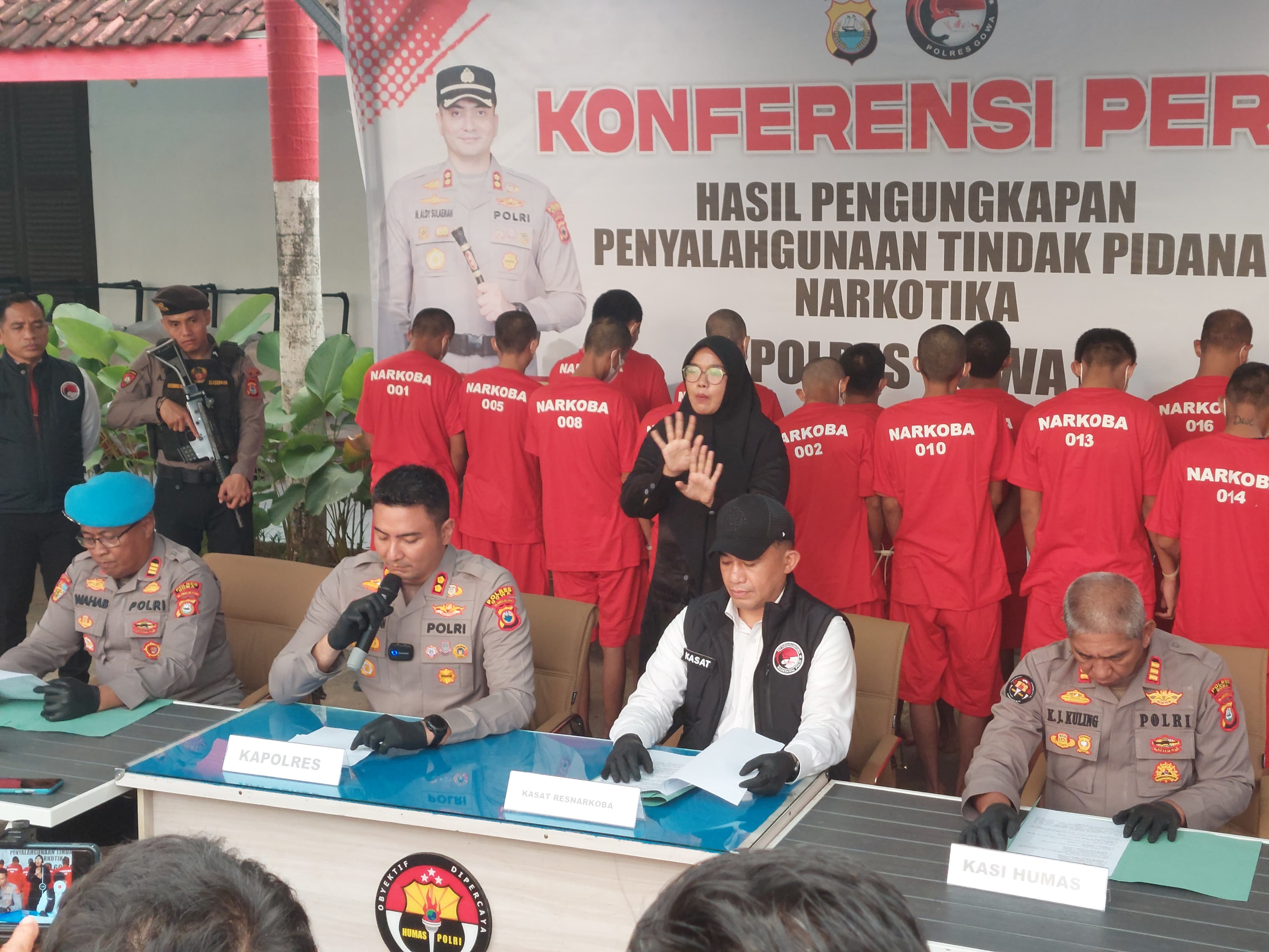 Kapolres Gowa Pimpin Konferensi Pers Pengungkapan 62 Kasus Narkoba April–Mei 2025 | NEWS TV Indonesia