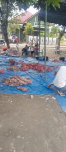 Masyarakat Jalan Amd lama kelurahan kota Siantar sembelih 6 ekor sapi Qurban
