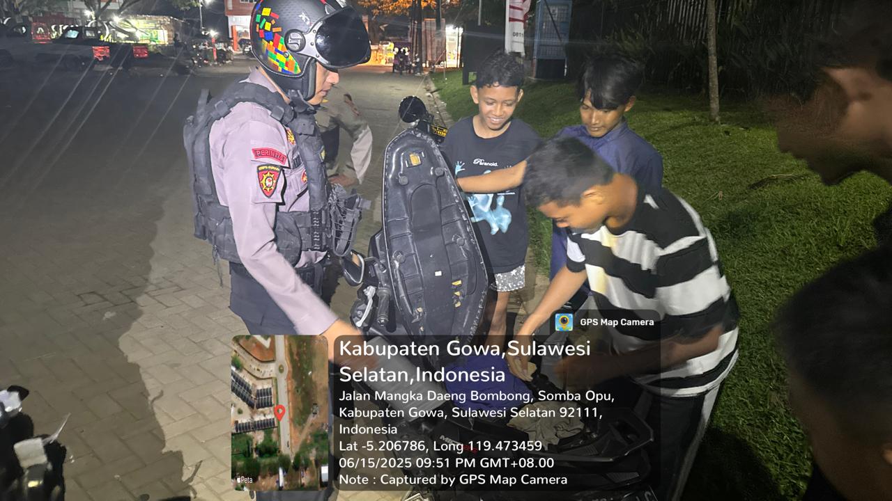 Ciptakan Situasi Aman, Unit Turjawali Perintis Presisi Samapta Polres Gowa Gelar Patroli Dialogis dan Blue Light | NEWS TV Indonesia