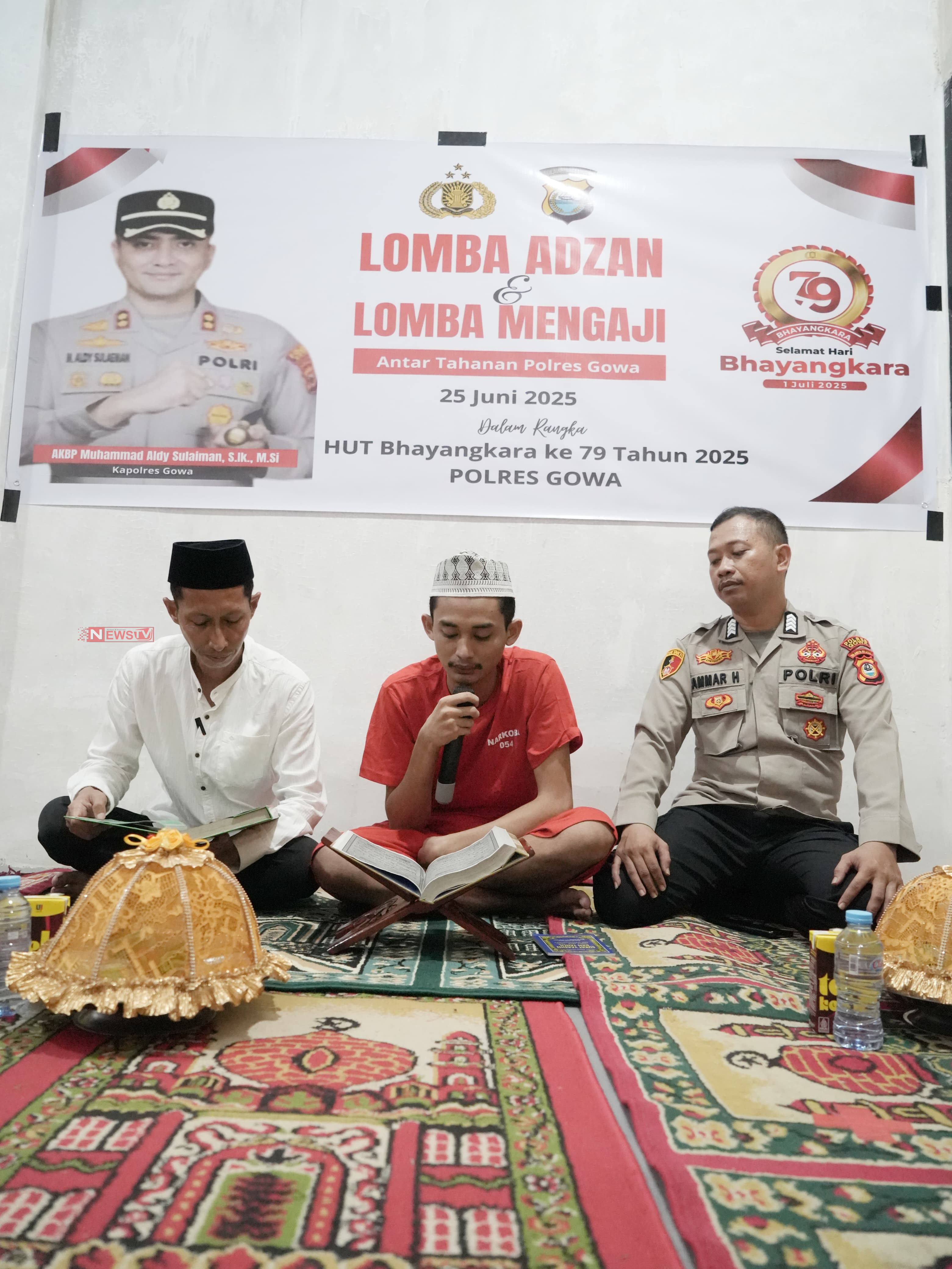 Sambut HUT Bhayangkara ke-79, Sattahti Polres Gowa Gelar Lomba Adzan dan Mengaji Bagi Tahanan | NEWS TV Indonesia