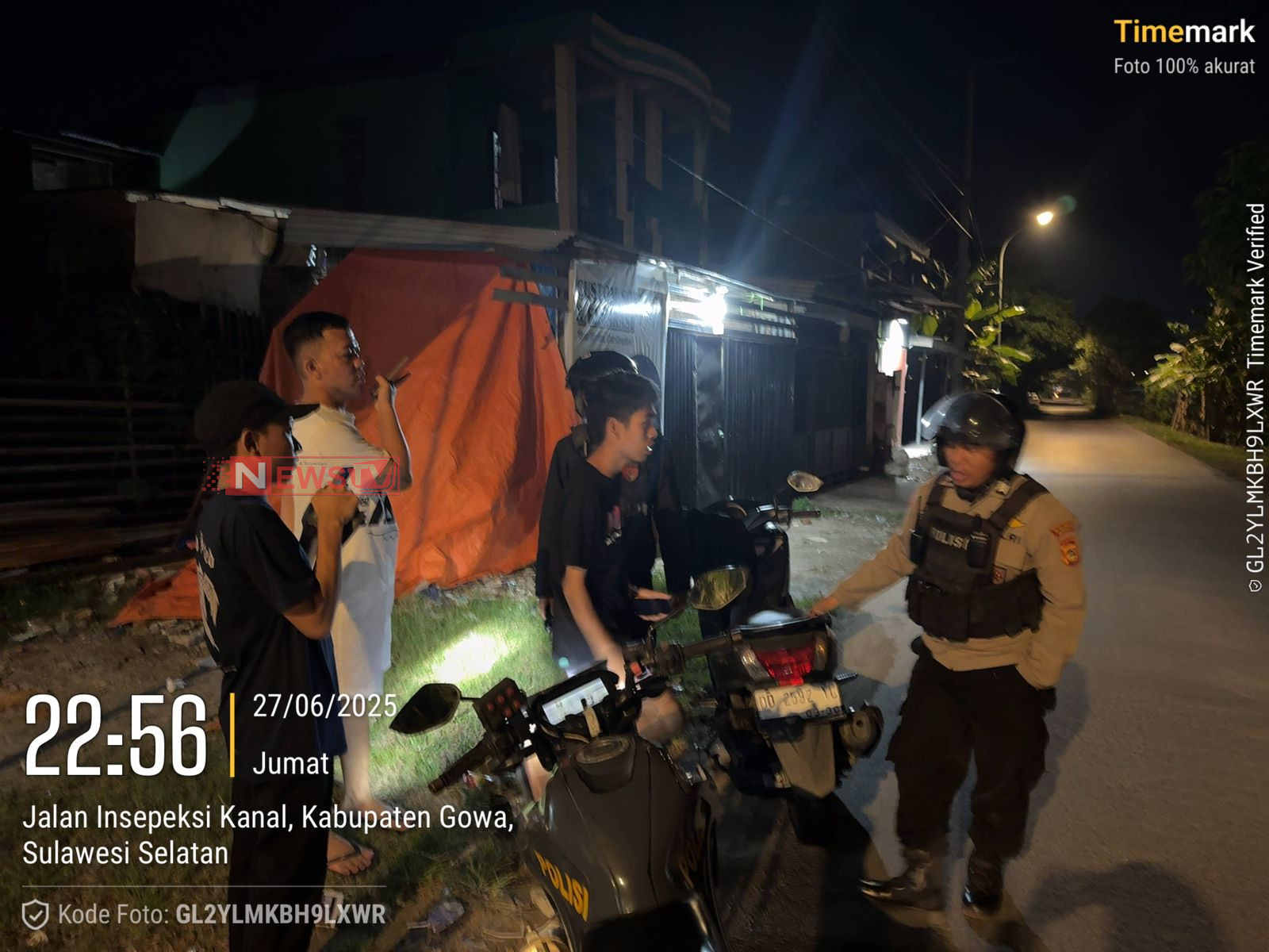 Ciptakan Situasi Aman di Malam Hari, Unit Turjawali Perintis Presisi Samapta Polres Gowa Gelar Patroli KRYD Dialogis dan Blue Light | NEWS TV Indonesia