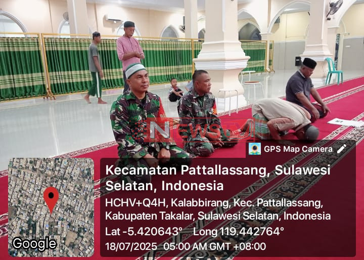Tingkatkan Iman Dan Taqwa, Koramil 1426-07/Pattallassang Laksanakan Sholat Subuh Berjamaah | NEWS TV Indonesia