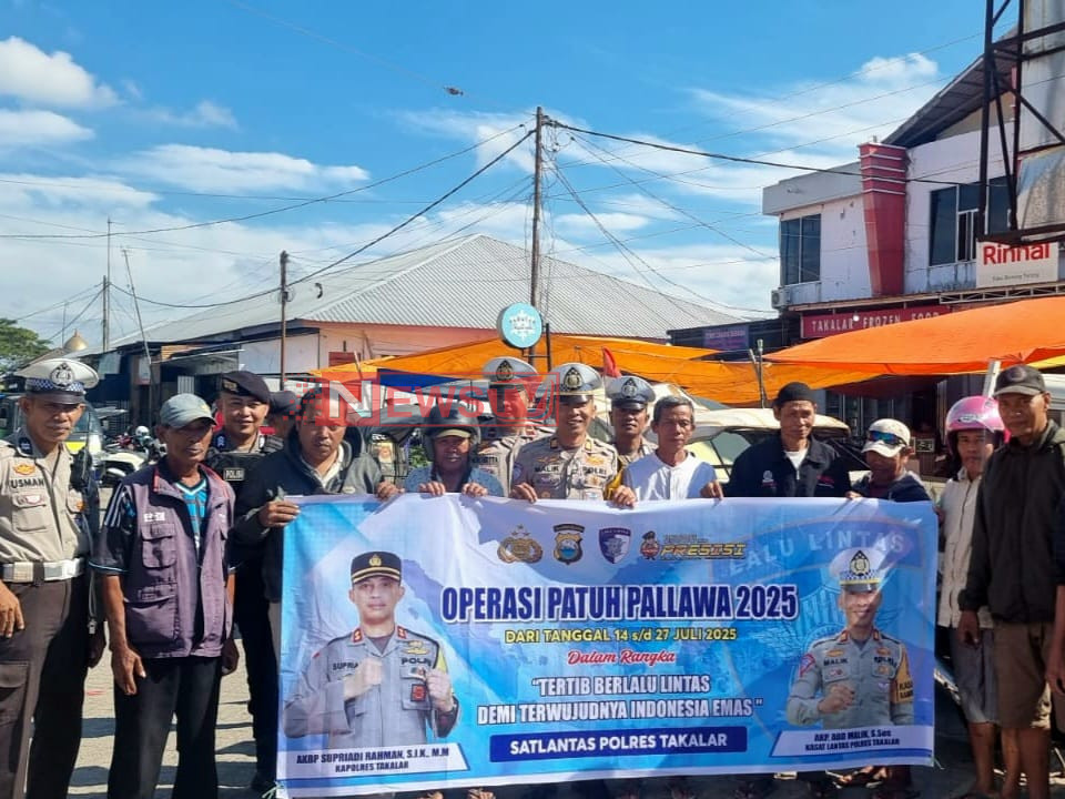 Hari Ke-6 Ops Patuh Pallawa 2025, Satlantas Polres Takalar Intensifkan Edukasi di Pasar Sentral | NEWS TV Indonesia