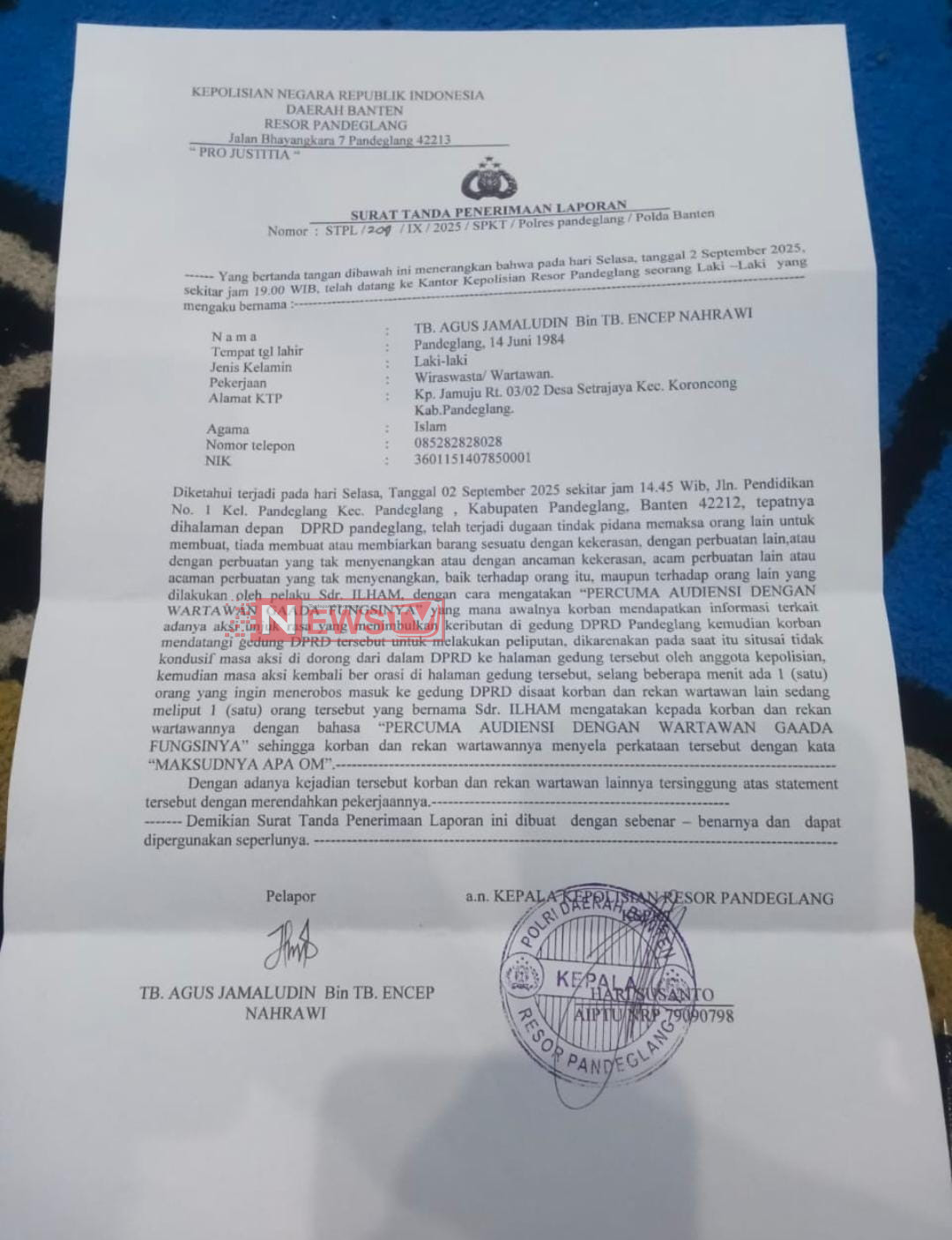 PERS :Kecam Tindakan Oknum Yang Mengatasnamakan Aktifis dan Meleceh Tugas Jurnalistik  | NEWS TV Indonesia