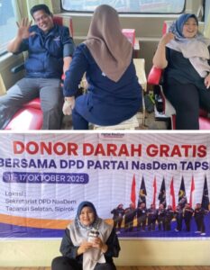 Sambut HUT ke-14, DPD NasDem Tapanuli Selatan Gelar Aksi Donor Darah Massal: 120 Pendonor Antusias Berpartisipasi