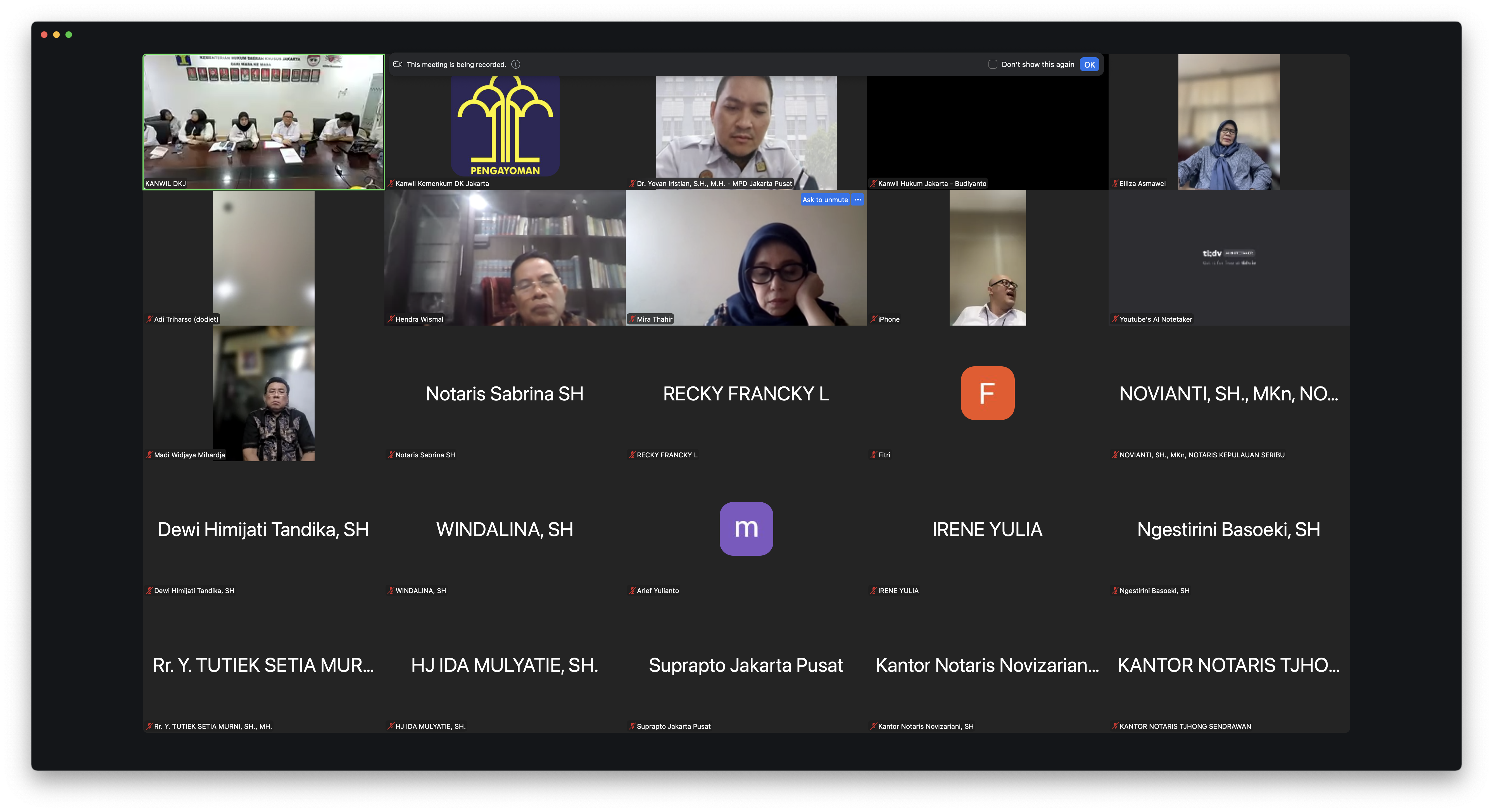 Kantor Wilayah DK Jakarta Sosialisasi Audit PMPJ bagi Notaris Jakarta Entry Meeting PMPJ