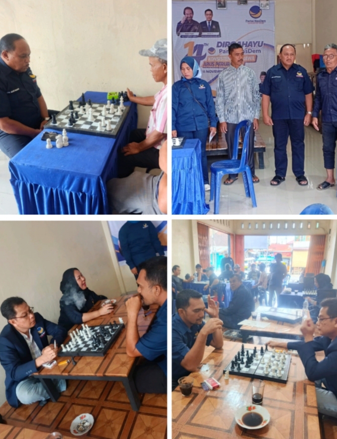 Semarak Pra HUT ke-14 Partai NasDem, DPD Tapanuli Selatan Gelar Turnamen Catur Tingkat Kabupaten