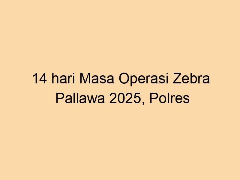 14 hari Masa Operasi Zebra Pallawa 2025, Polres Parepare Catatkan 855 Penindakan Pelanggaran | NEWS TV Indonesia