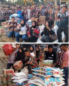 Laskar Merah Putih Tiga Daerah Berkolaborasi Bantu Warga Terdampak Banjir dan Longsor Tapanuli Selatan