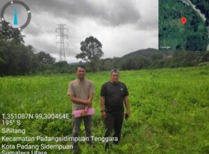 Kantor Pertanahan Kota Padangsidimpuan Laksanakan Pemeriksaan Lapang Permohonan PTP PKKPR Kegiatan Nonberusaha